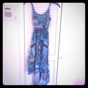 Blue American Rag dress cutout waist